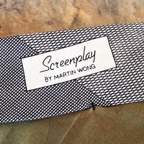 Classic Retro 40's Style Silk Tie - Picture 2 of 2